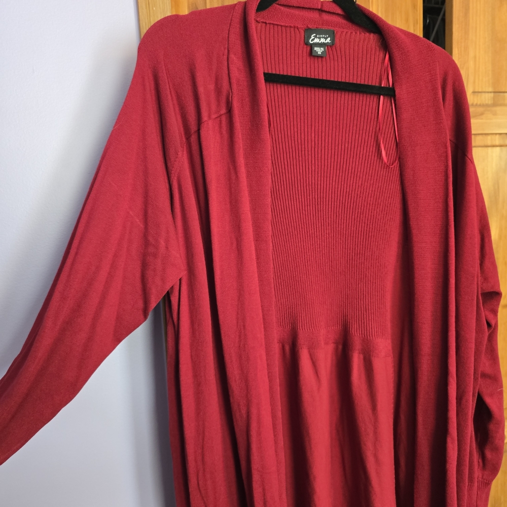 Simply Emma Women's Bold Red Cardigan